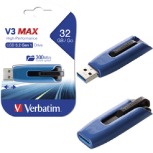 USB Stik  32GB USB3.2 V3 MAX High Performance Drive (do 300MB/s), Verbatim 